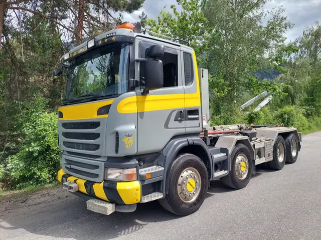 SCANIA, G480 CB 8x4, E5, Hiab Abroll, Abrollkipper (Haken)