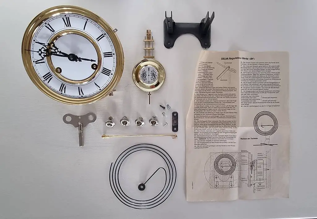 Uhrwerk Hermle 141-041, 14-Tage, Pendel 25cm