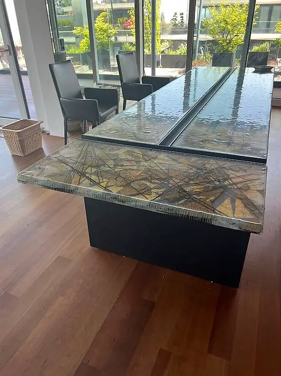 Exklusiver Glaskunst-Esstisch - Unikat RvR