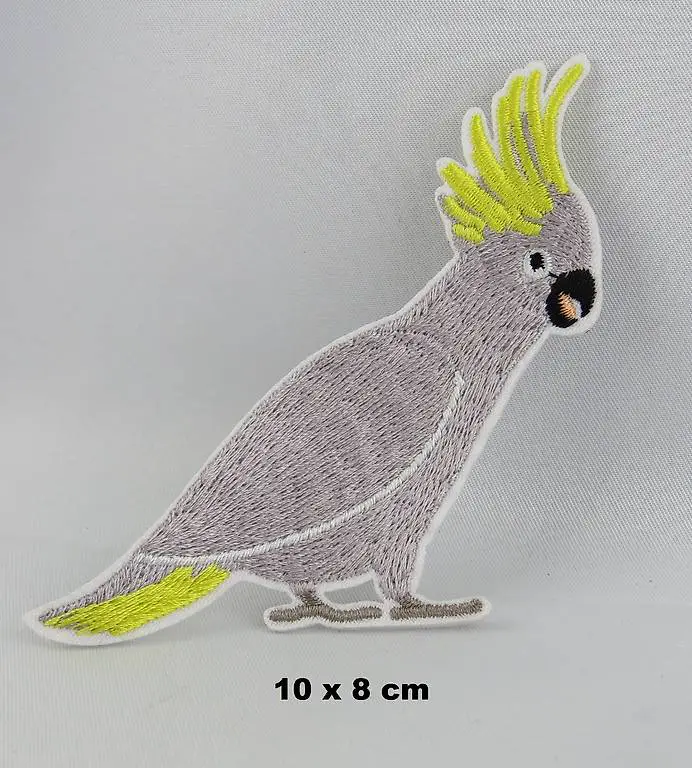 papagei - kakadu - aufnäher - aufbügler - neu