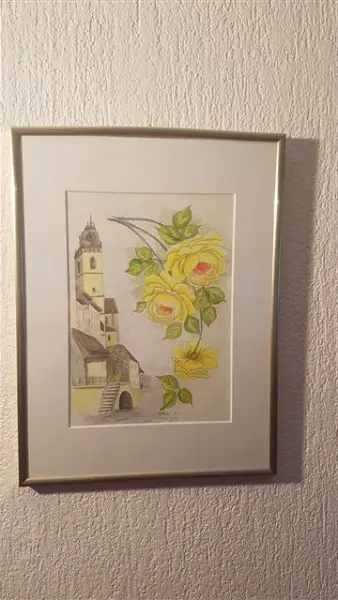 V.Nicole, 2001 Bild: Kirche mit Blumen