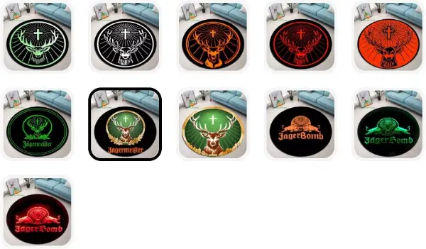Jägermeister Teppich rund weiche Fusmatte