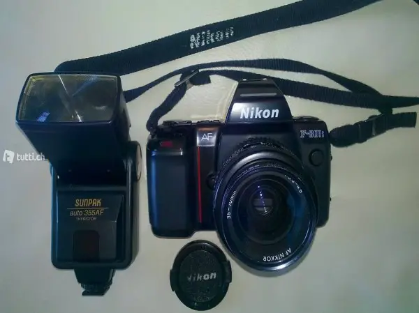 Nikon 801s+35-70+flash AF + Custodia Pelle Originale Cf 39L