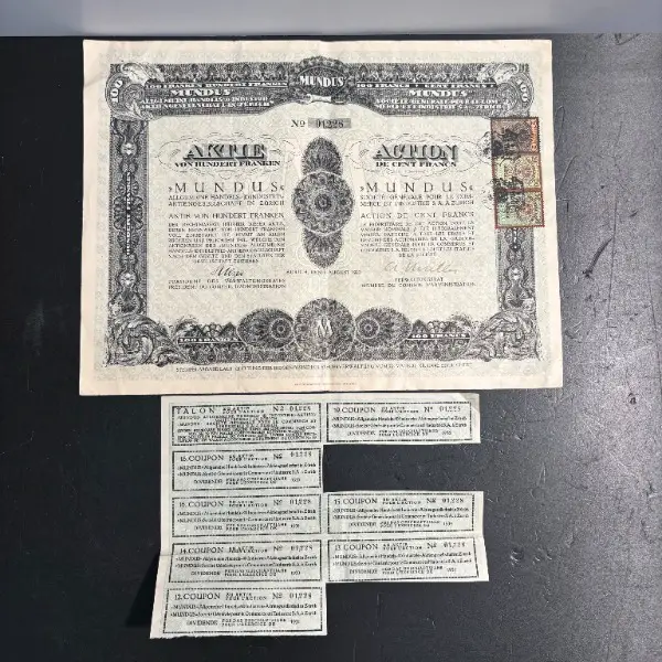 aktie wertpapier mundus alg. handelsgenossenschaft zh