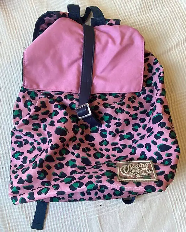 Rucksack, pinker Leopardenprint