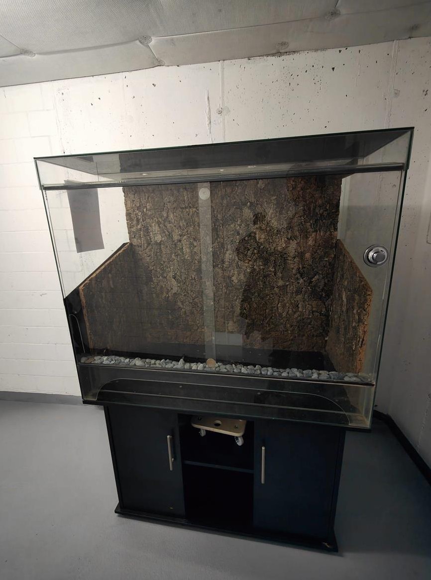 Glasterrarium inkl. Unterschrank zu verkaufen