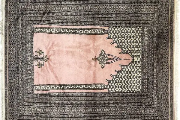  Tappeto preghiera Pakistan - lana cashmere - 180x123 cm