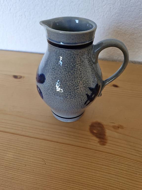 Kanne Vase Krug Deko grau blau WA