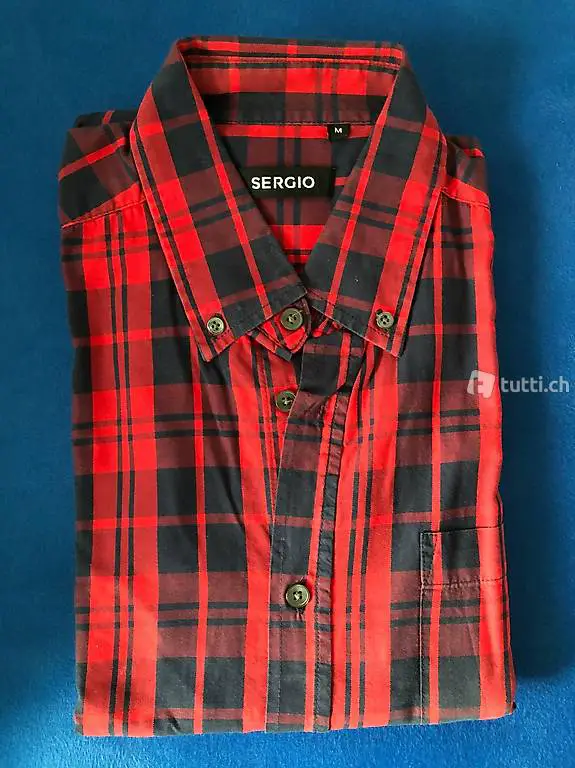 Hemd langarm Rot Kariert Sergio