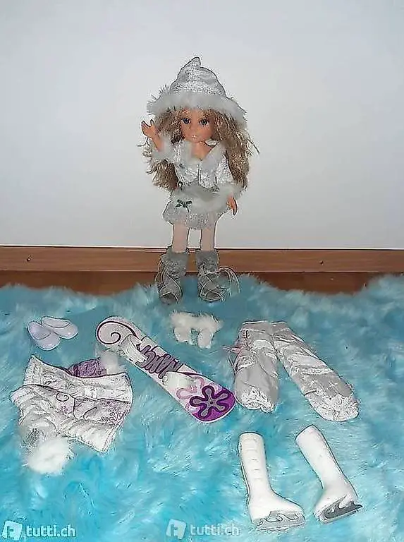 Schöne Schlittschuh Nancy Puppe 42 cm inkl. Zubehör