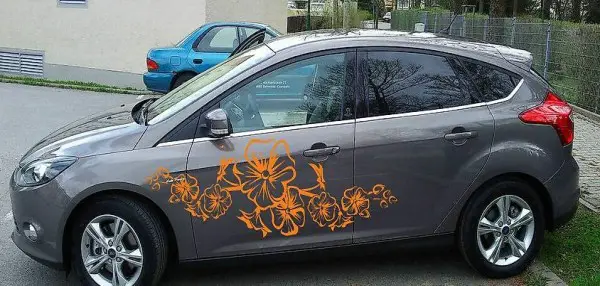  Blumen für ihr Auto - Autoaufkleber
