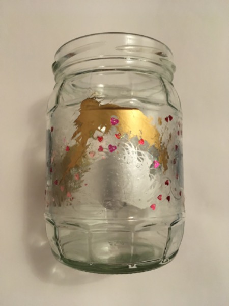 Deko Glasvase glitzer