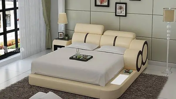  WASSERBETT HOTEL DOPPEL LEDERBETT POLSTERBETT WASSER LB8816