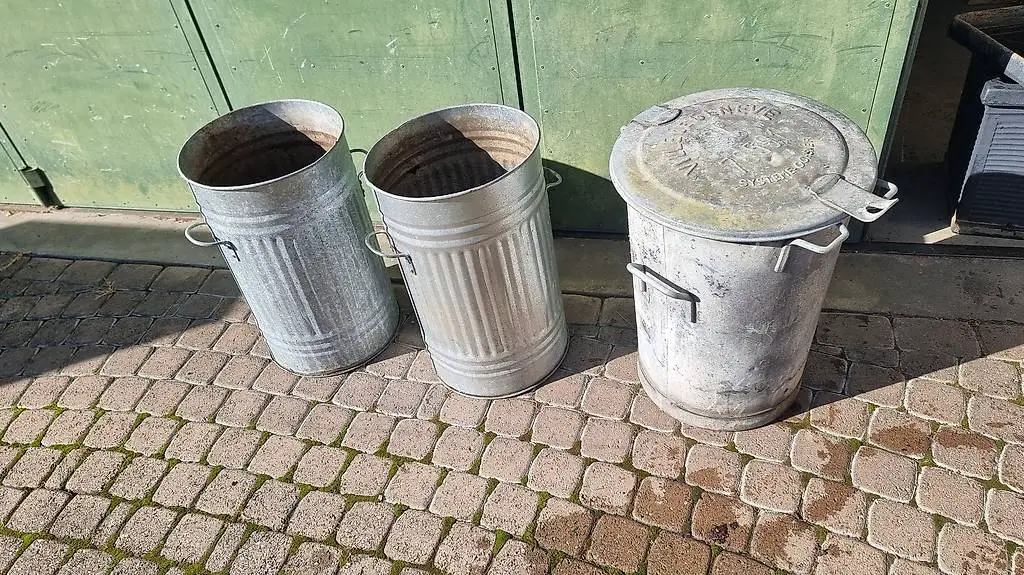 Kübel Abfalleimer Pflanztrog verzinkt