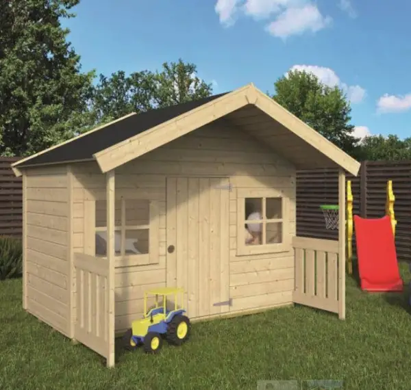 Spielhaus Aladdin 16 mm 119cm x 179cm inkl. Dachpappe