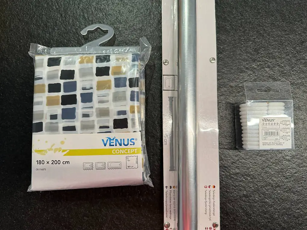 Duschvorhang, 2 Stück, ungebraucht