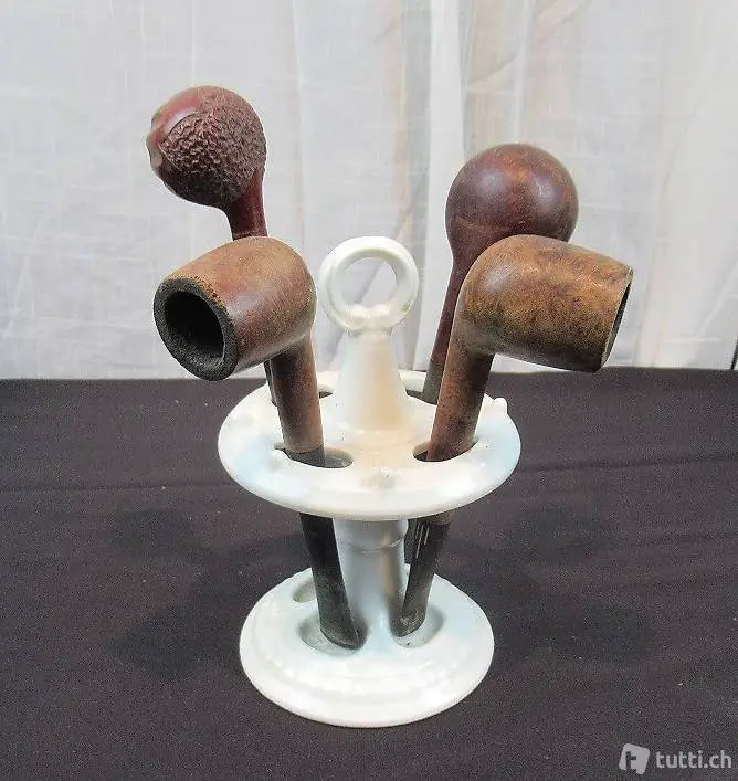  Ständer für Pfeifen Porzellan 4 Pfeifen