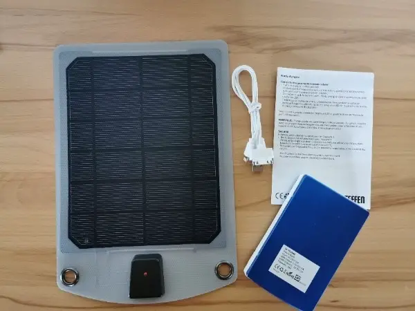 neues solar-panel m. powerbank 4000 mah, sonderaktion