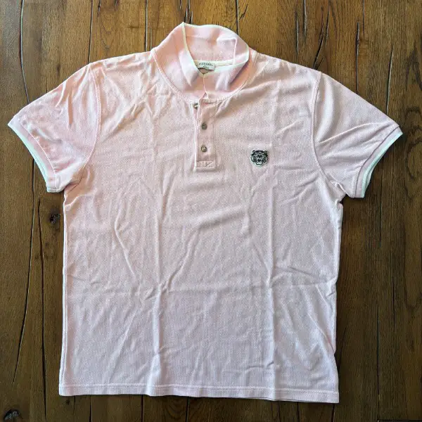 >top neues luxus poloshirt kenzo tiger paris frankreich pink