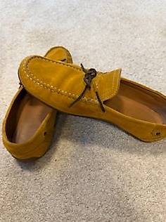 Geox Velours Mokassins, Senfgelb, Grösse 44