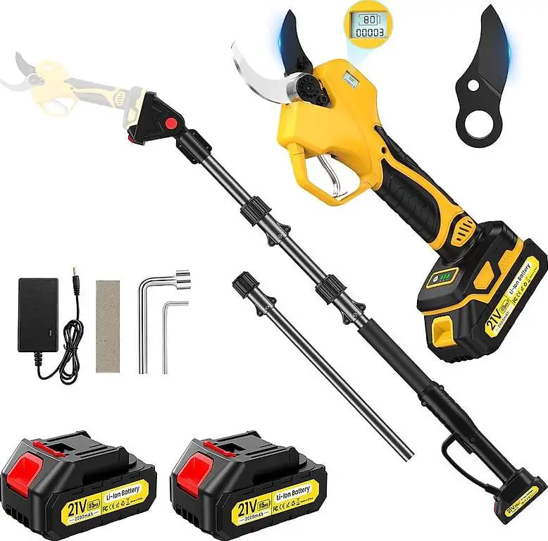 Akku Astschere, 50MM Astschere Akku, Mit Verlängerungsstange