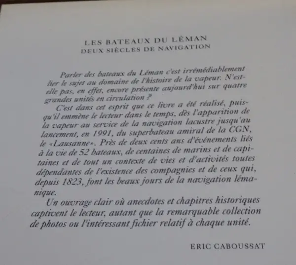 Boote auf dem Genfersee Zwei Jahrhunderte Schifffahrt