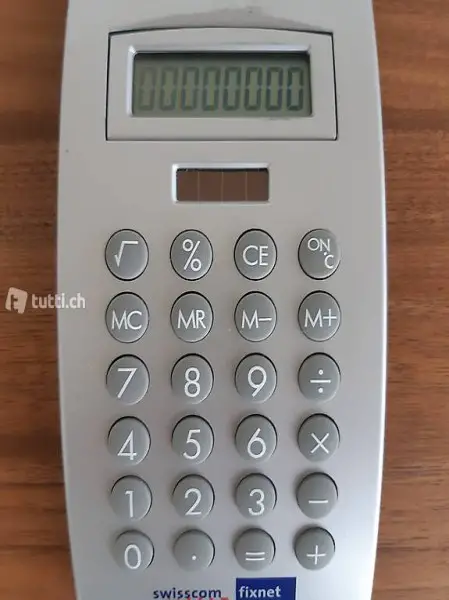 Taschenrechner - Werbegeschenk Swisscom - Solarbetrieben