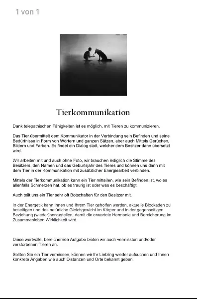 Tierkommunikation/ Tierenergetik, Bioenergetik