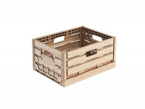  Klappboxen mit Holzdekor 60x40x19cm