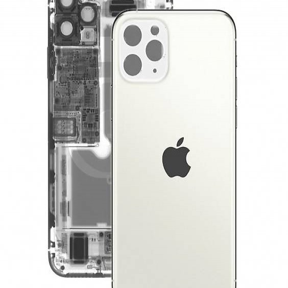  iPhone 11 PRO MAX RÜCKSEITE BACKGLAS AKKUDECKEL WEISS MIT GR