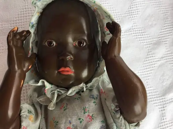 Antike black Schildkröt Puppe