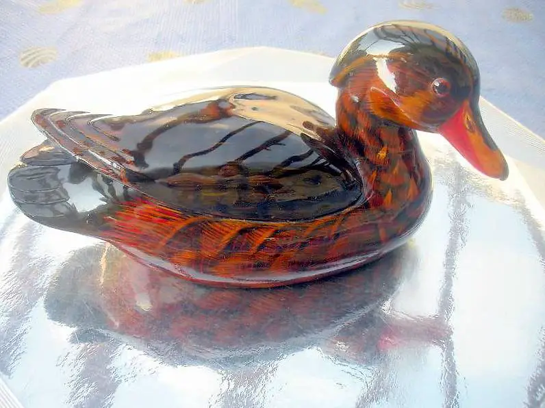 Canard ouvert, laqué longueur 21cm