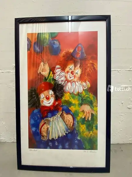 Bilderrahmen mit Bild Clown