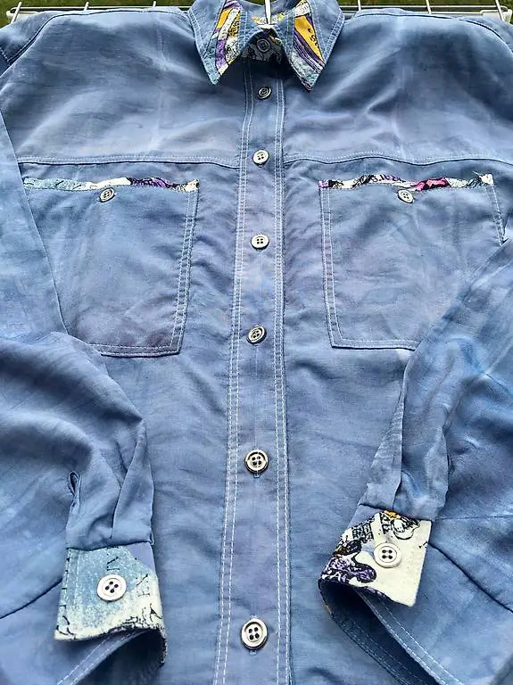 Jeansbluse Damen Gr. 40