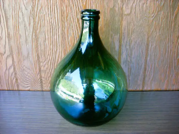 Ancienne bonbonne en verre contenance 8 litres