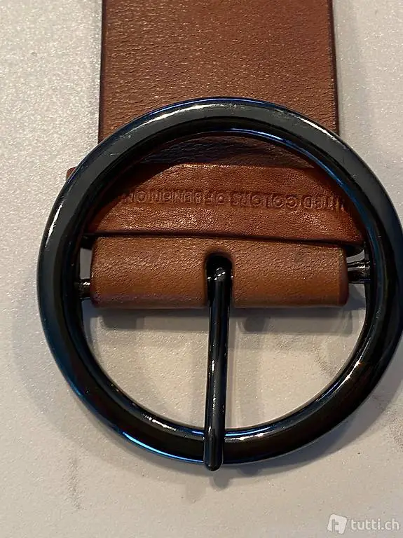 Leder Gürtel braun - XS -"BENETTON Neuwertig XS