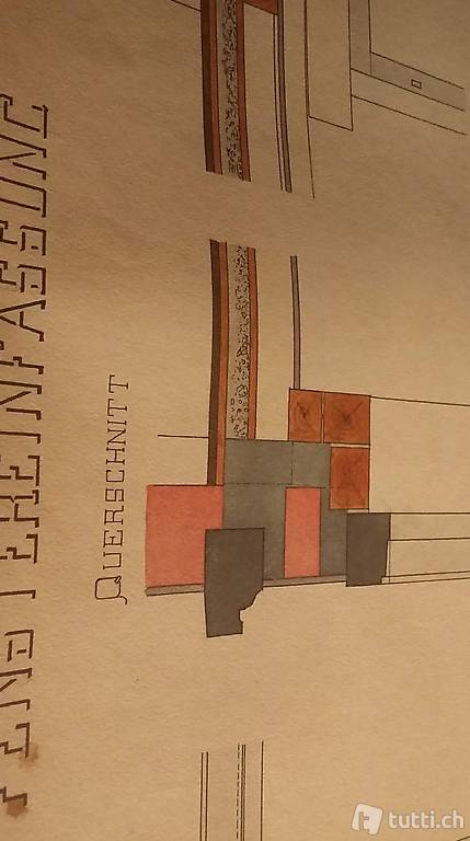 Architektonische Tusch Zeichnung um 1899