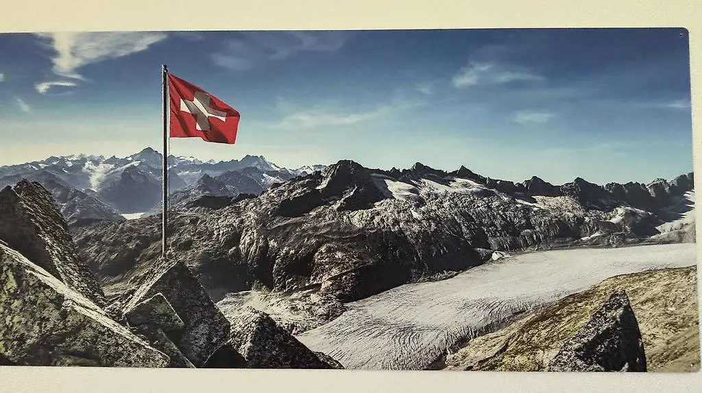 4 Bilder auf Kunststoff Motiv Schweiz