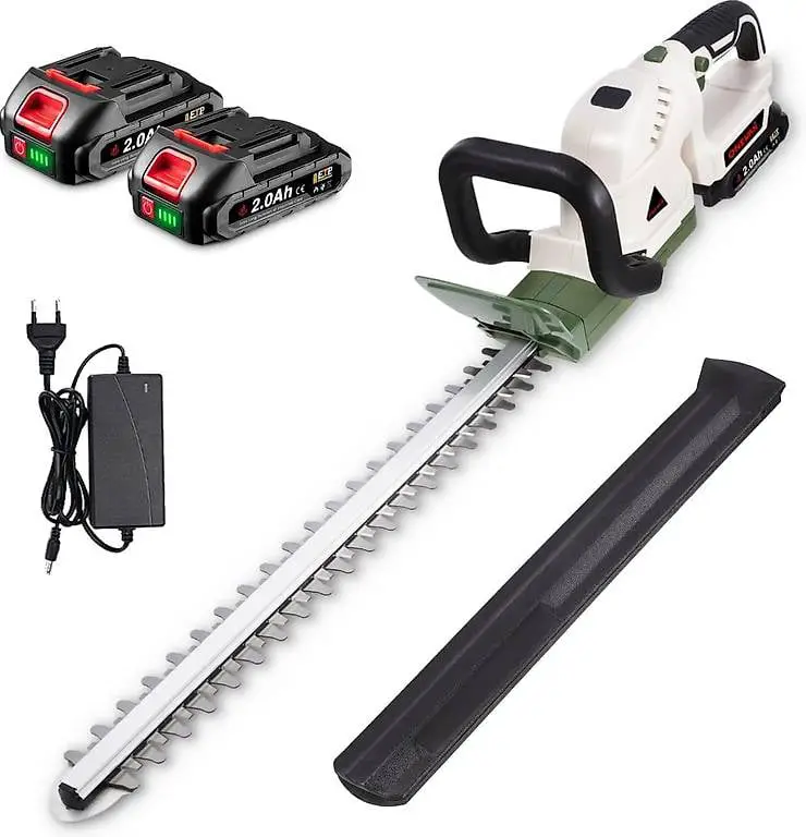 ONEVAN Akku Heckenschere mit 2 2000mAh Akkus, 510 mm Klinge
