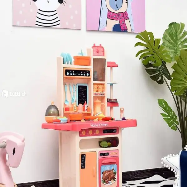  Kinderküche mit Zubehör 65-teilige Spielzeugküche 3-6 Jahre