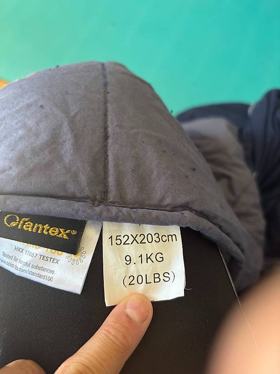 Gewichtsdecke 9.1kg - 152x203cm mit passendem Bettbezug