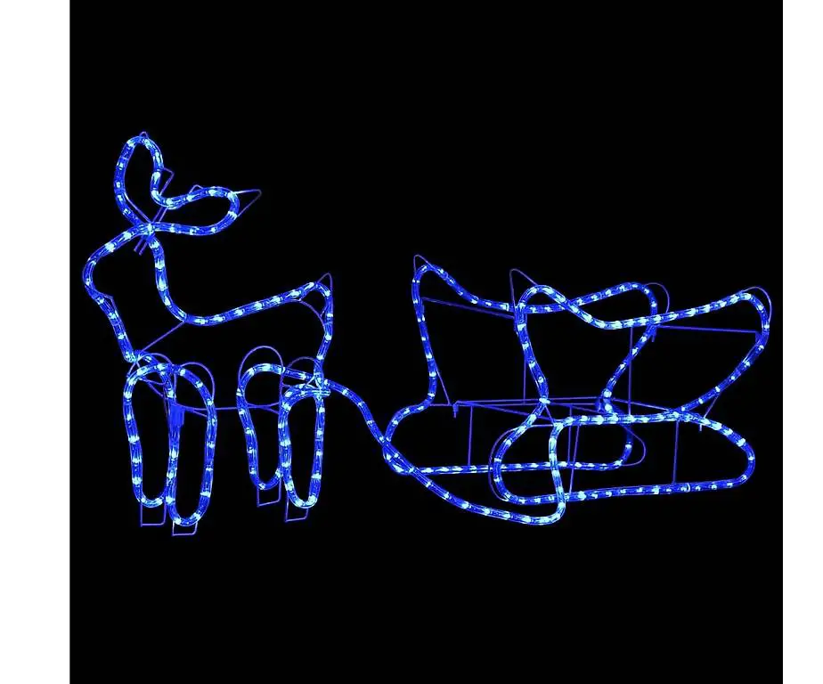Weihnachtsdekoration Rentiere und Schlitten Outdoor 252 LEDs