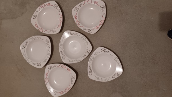 6 Wunderschöne Pastateller.