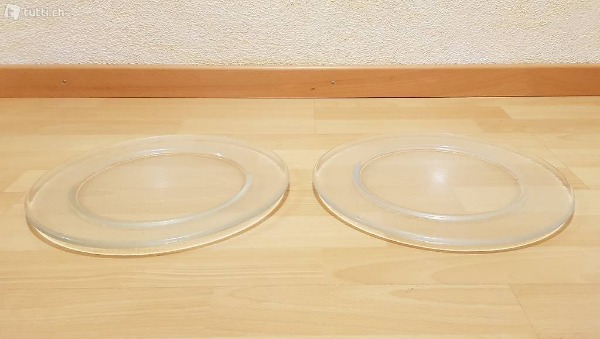 Teller aus Glas im 2er Set