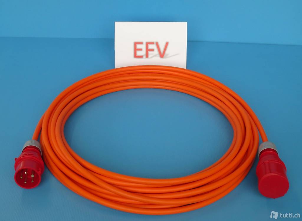  Pur Kabel 10m H07BQ-F CEE 32A 5P Ideal für Baustromkabel