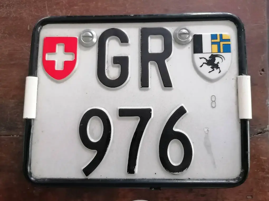 Kontrollschild GR, Motorradnummer GR, töpffnummer GR