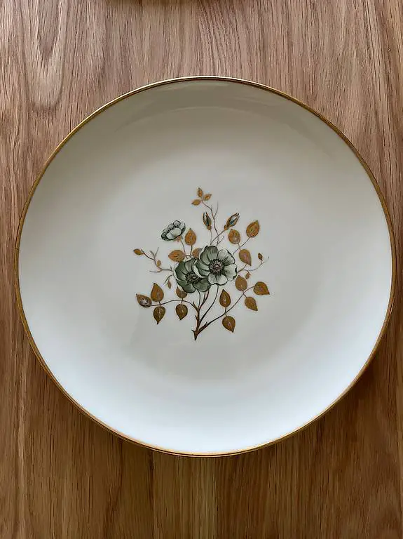 Tortenplatte, Dekor handgemalt