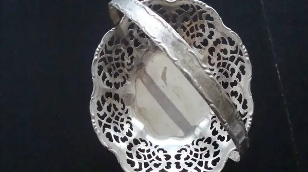 Zucker-Schälchen / Schale aus Silber