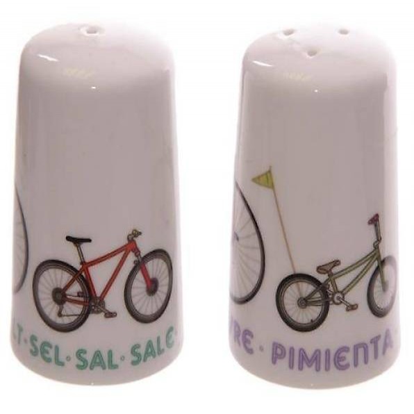  Lot salière et poivrière en Porcelaine - Vélos