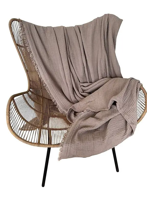 musselin tagesdecke - 180x220 cm - 100% baumwolle